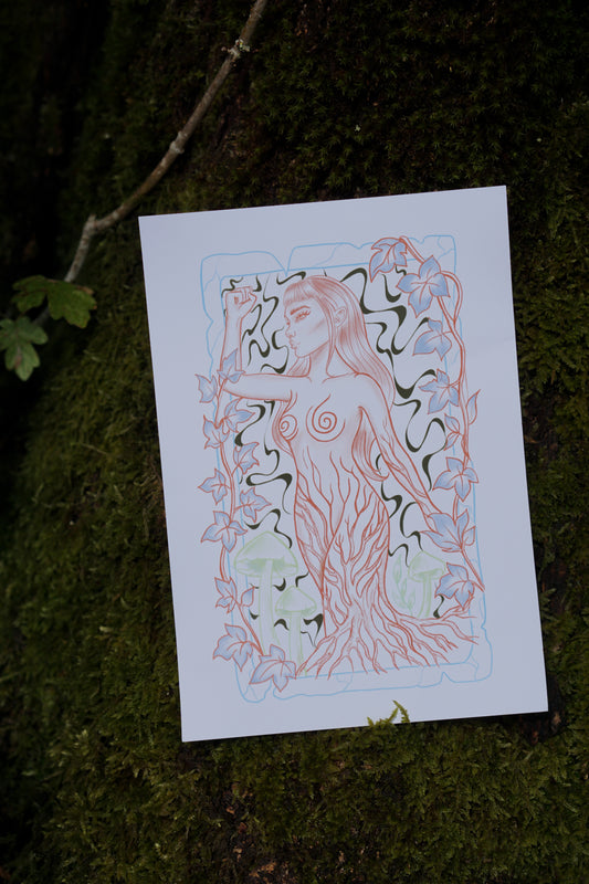 “Nature Feminism” Pastell Print