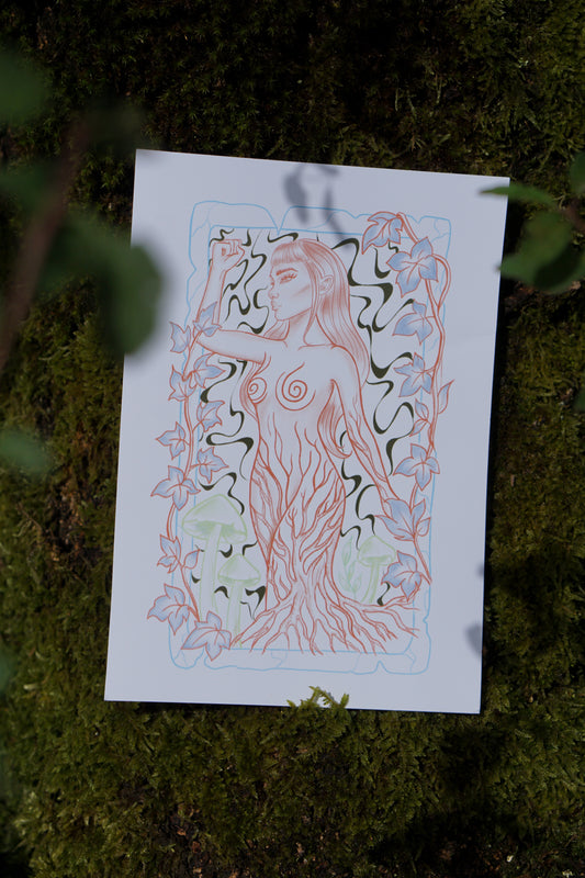 “Nature Feminism” Pastell Print