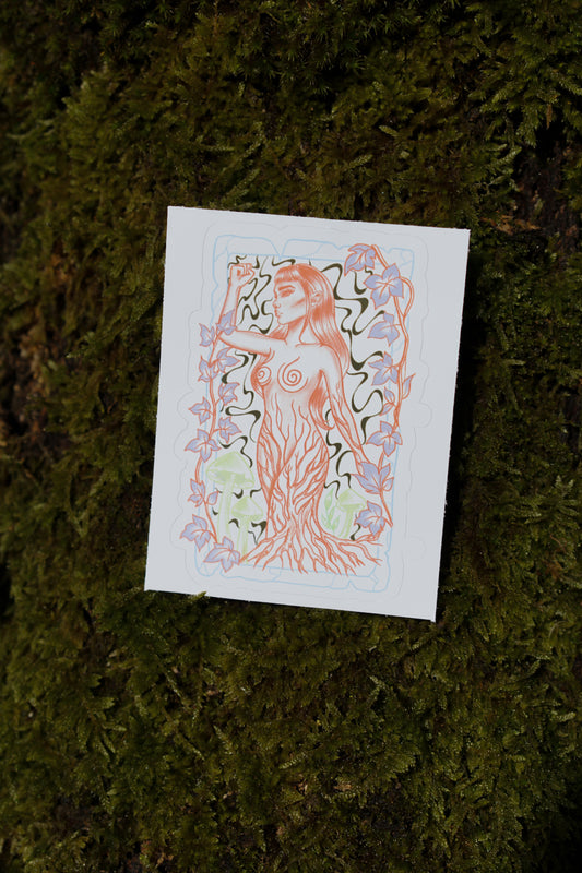 „Nature Feminism“ Aufkleber - Pastell