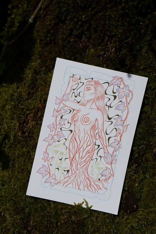 „Nature Feminism“ Postcard - Pastell